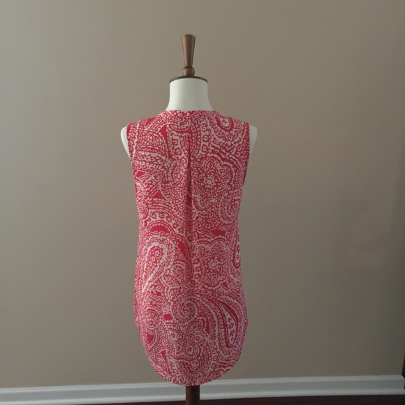 The Limited red and white paisley Sleeveless Top - Picture 4 of 8